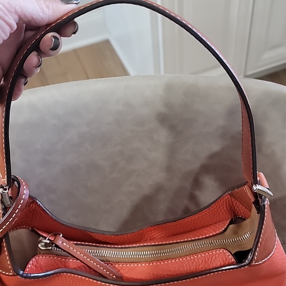Dooney & Bourke Cambridge Hobo In Persimmon~Pebbled Leather - Picture 4 of 16